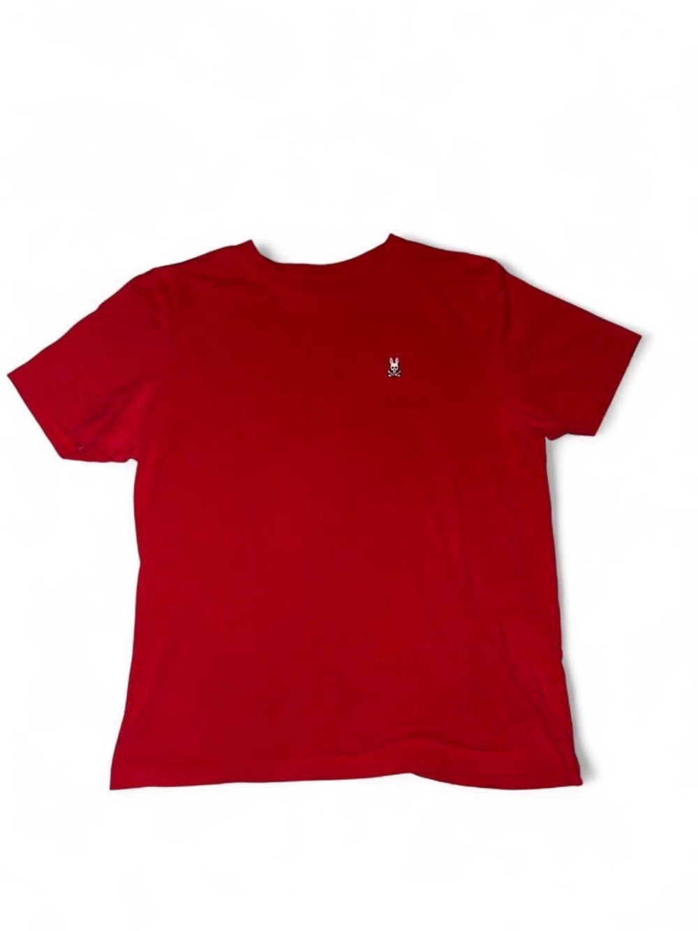 Psycho Bunny Red Short Sleeve Crew Neck Tee with Small Embroidered Logo